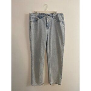 Seven7 Light Wash Women’s Straight Leg Slim Jeans Size 14